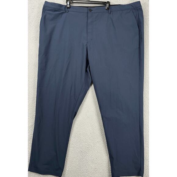 Algo Pants Mens 46 Navy Blue‎ Chino Tech Performance UPF 40 Moisture Wicking NEW - Picture 1 of 9